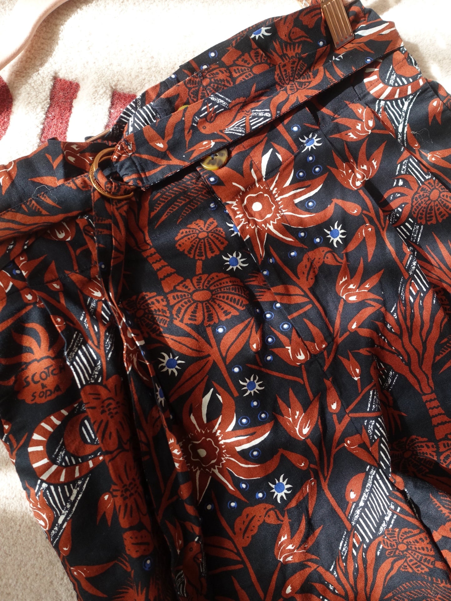 Scotch & Soda belted bohemian print summer shorts