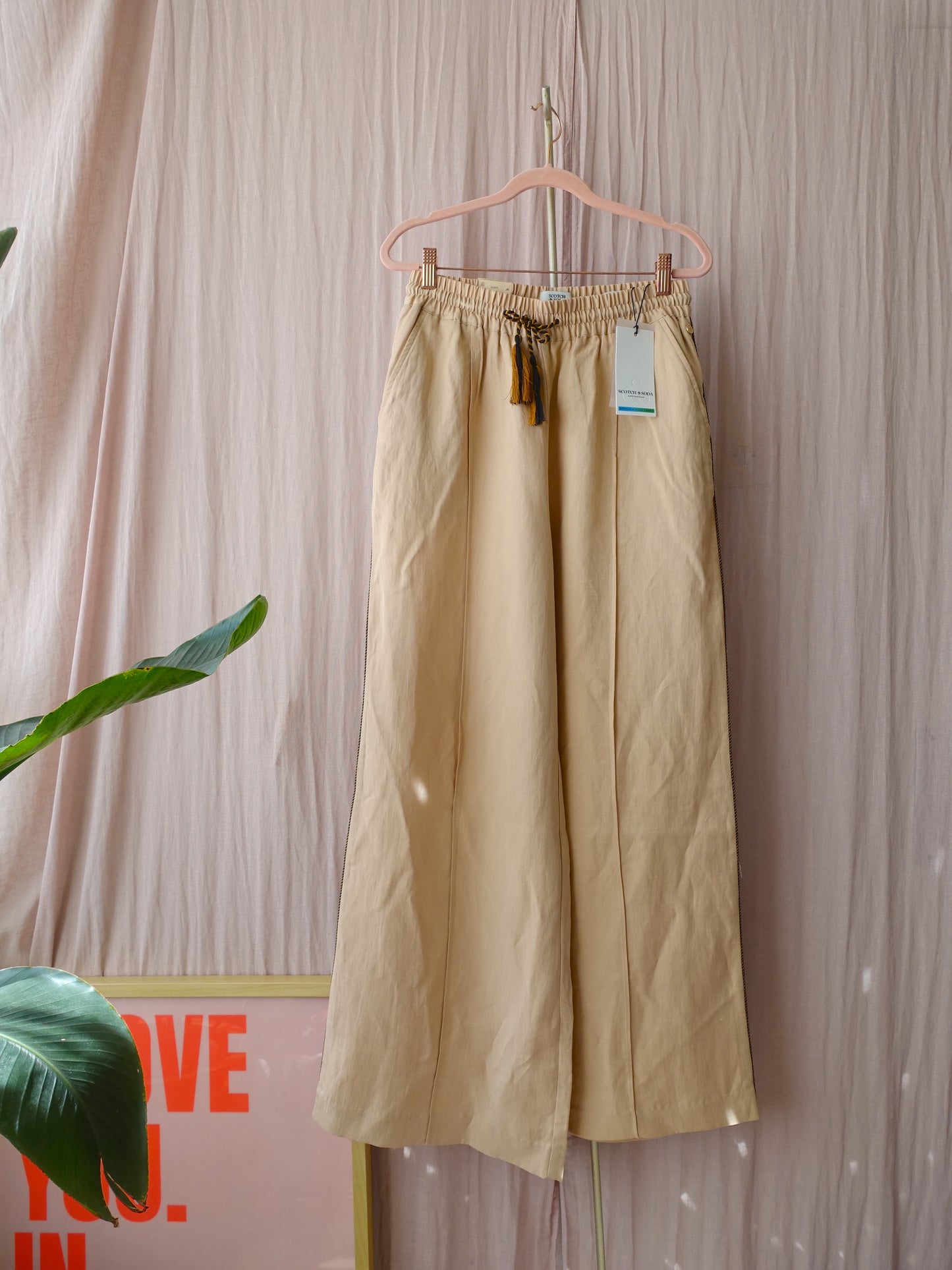 Scotch & Soda hope wide leg pants soft sand