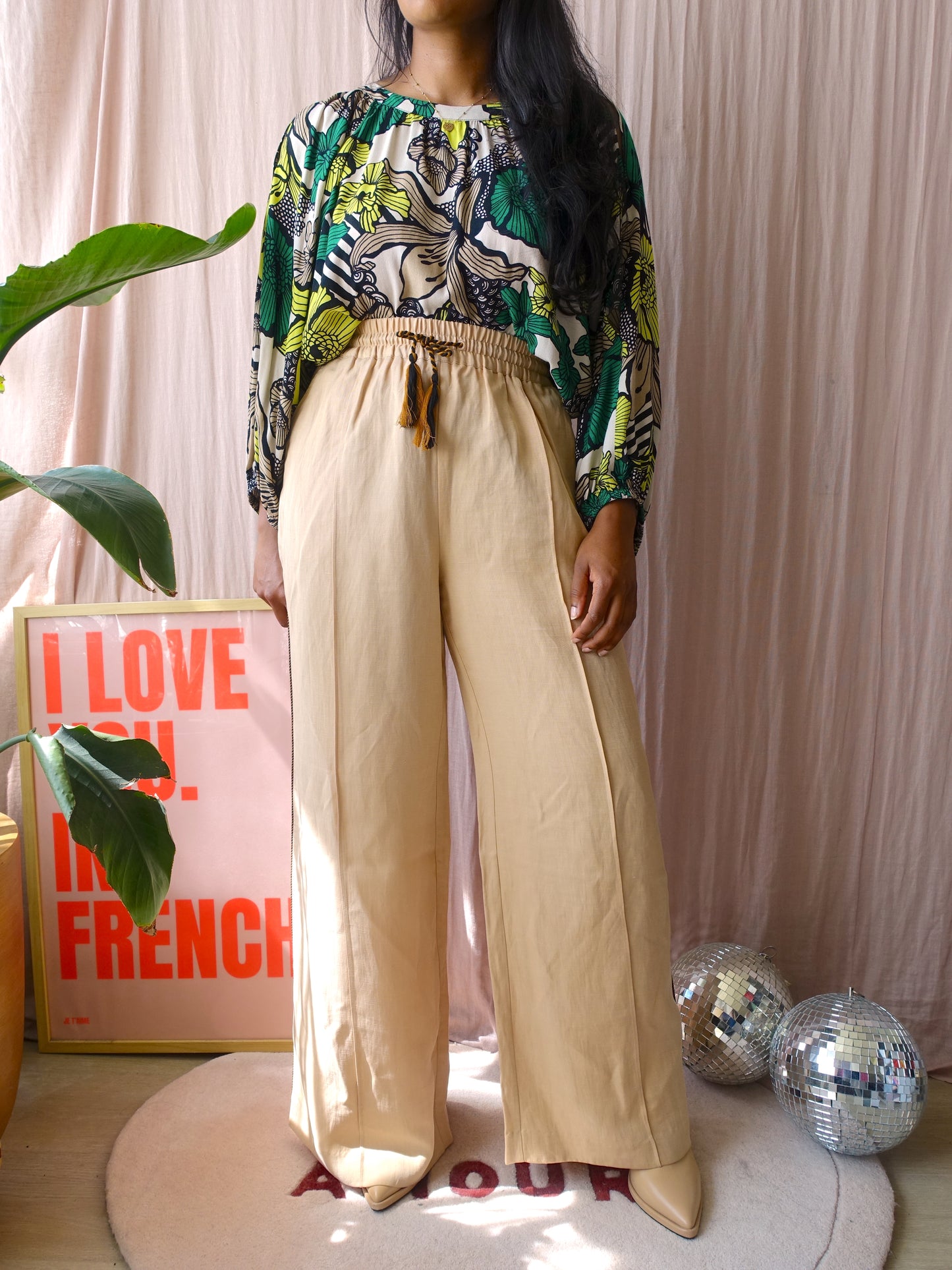 Scotch & Soda hope wide leg pants soft sand