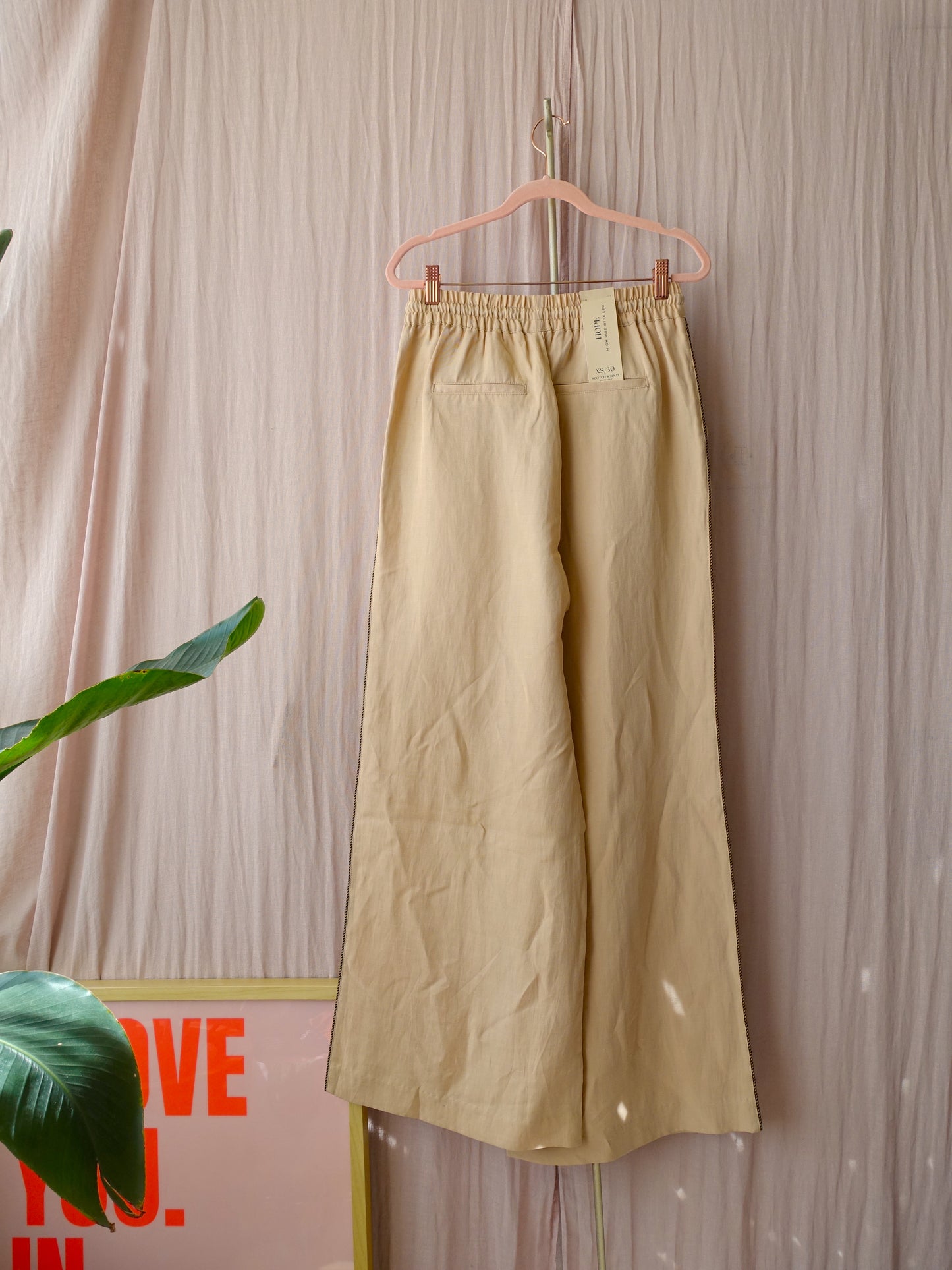 Scotch & Soda hope wide leg pants soft sand