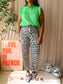 Co'Couture Lola linnenmix frill top green flash
