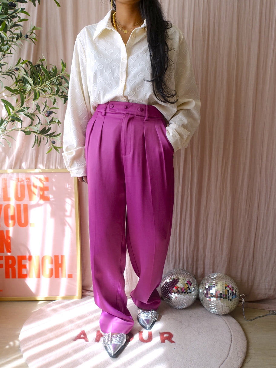 Scotch & Soda high waist wide leg pantalon orchid