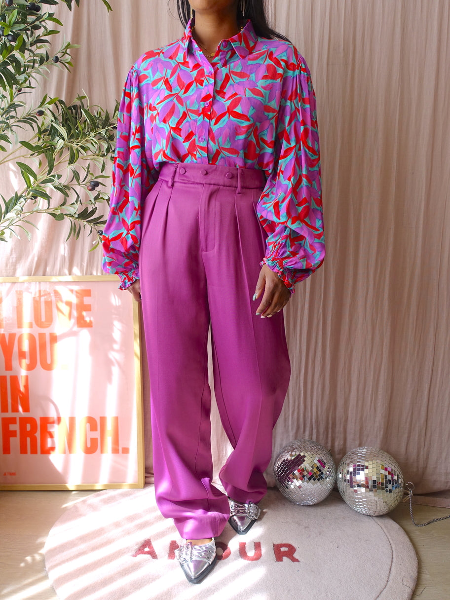Ydence alyssa rayonmix blouse fuchsia