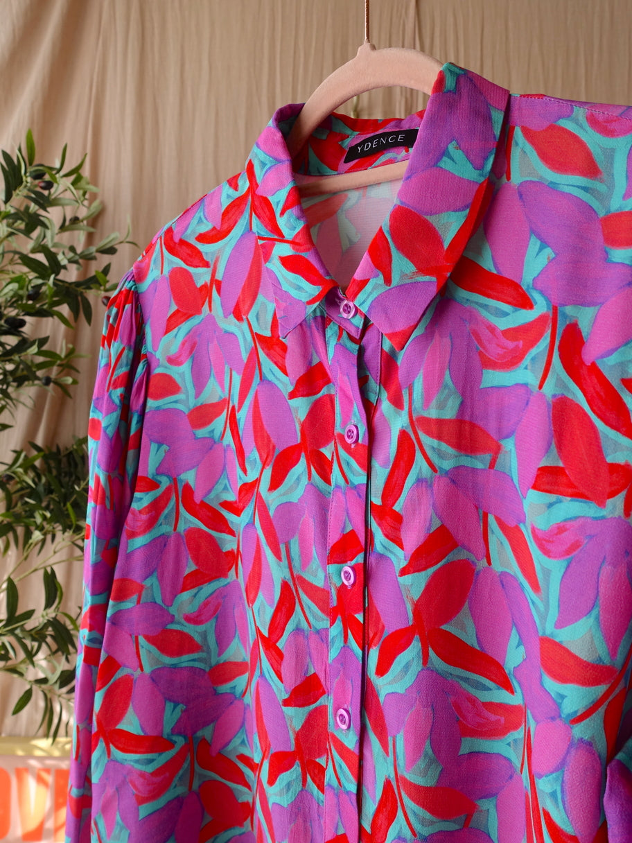 Ydence alyssa rayonmix blouse fuchsia