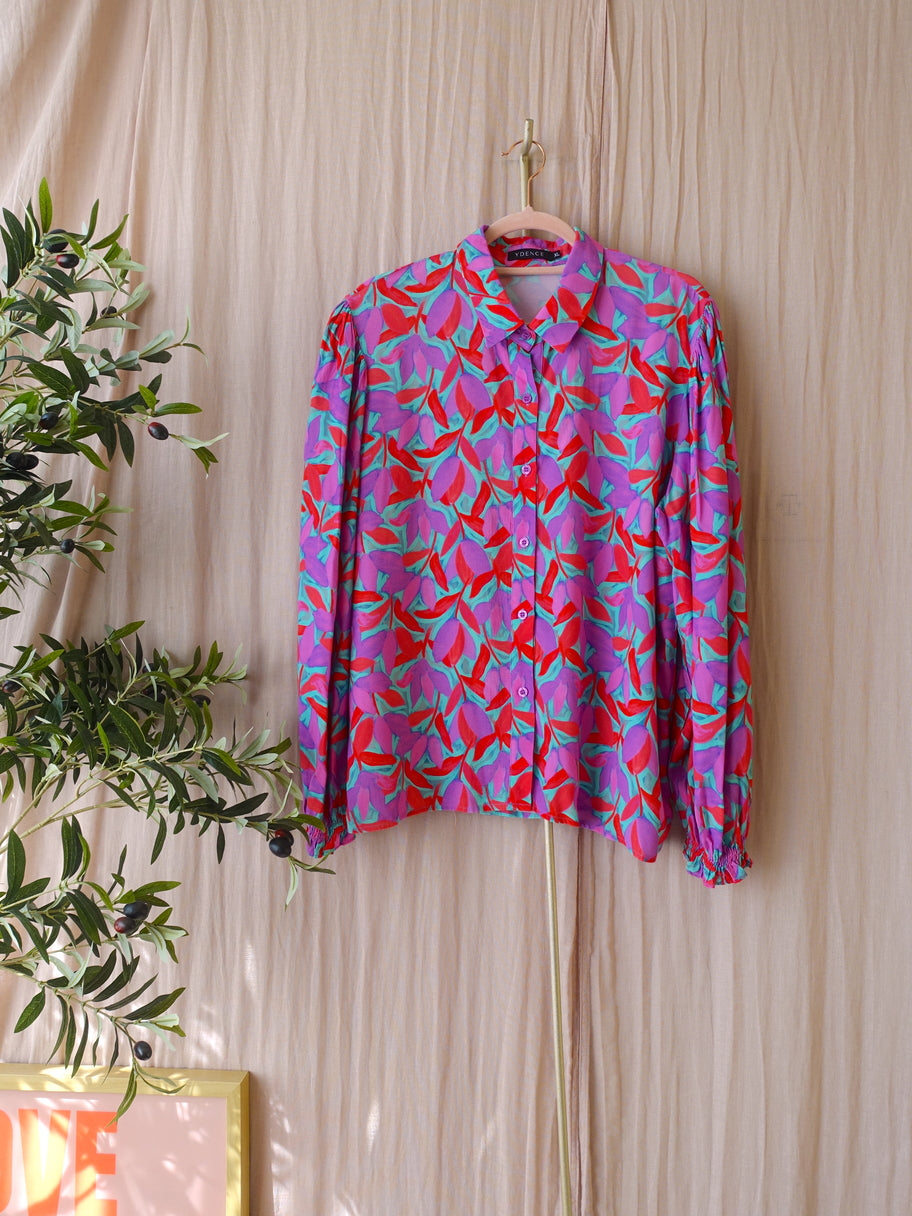 Ydence alyssa rayonmix blouse fuchsia