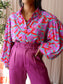 Ydence alyssa rayonmix blouse fuchsia