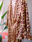 Scotch & Soda long leopard dress beige / bordeaux