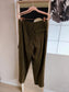 Mango tencel tapered pantalon dark olive