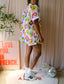 Seafolly ciao bella stamp shorts 100% linnen