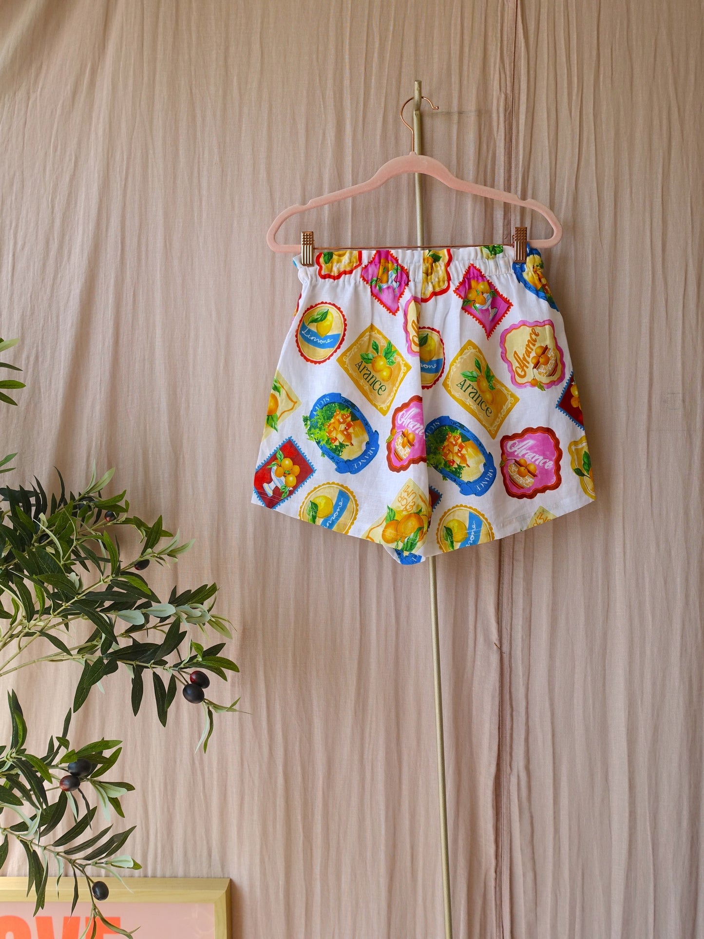 Seafolly ciao bella stamp shorts 100% linnen