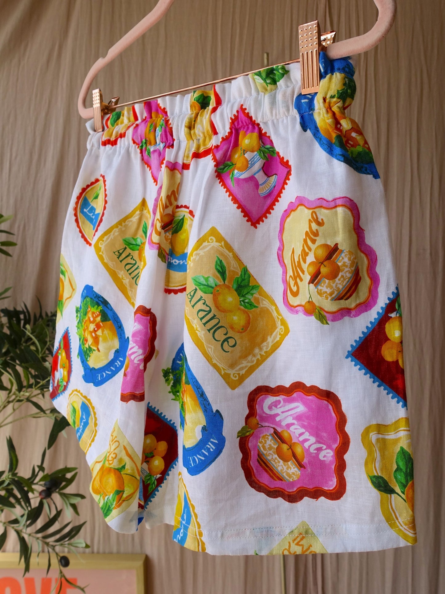 Seafolly ciao bella stamp shorts 100% linnen