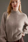 Selected Femme nica high neck knit oatmeal greige