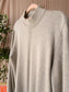 Selected Femme nica high neck knit oatmeal greige