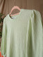 Selected Femme structured puff sleeve top pastel green
