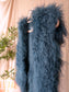 Shearling bohemian gilet petrol