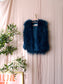 Shearling bohemian gilet petrol