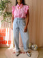 Shoeby embroidery ruffle top pink lemonade
