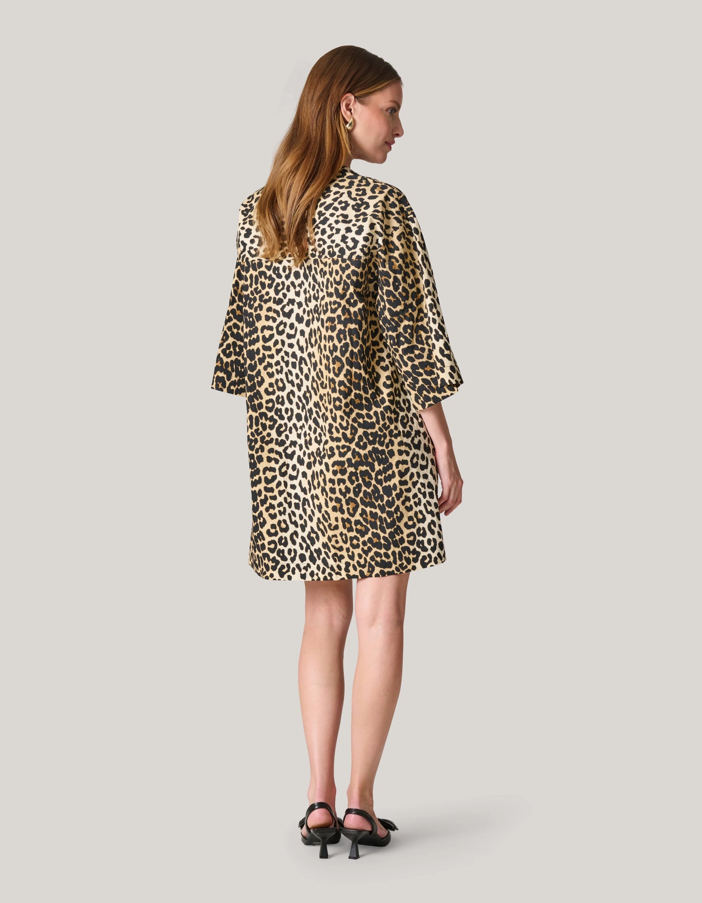 Shoeby leopard poplin cotton a-line jurk