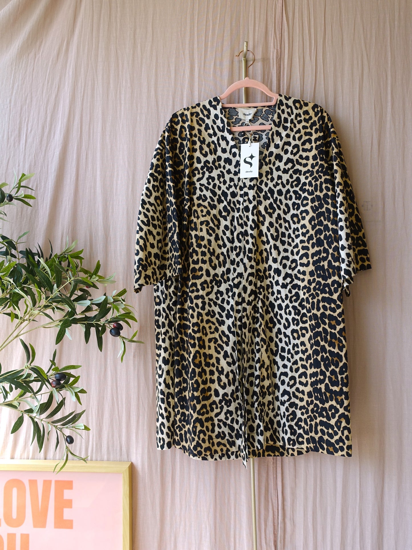 Shoeby leopard poplin cotton a-line jurk