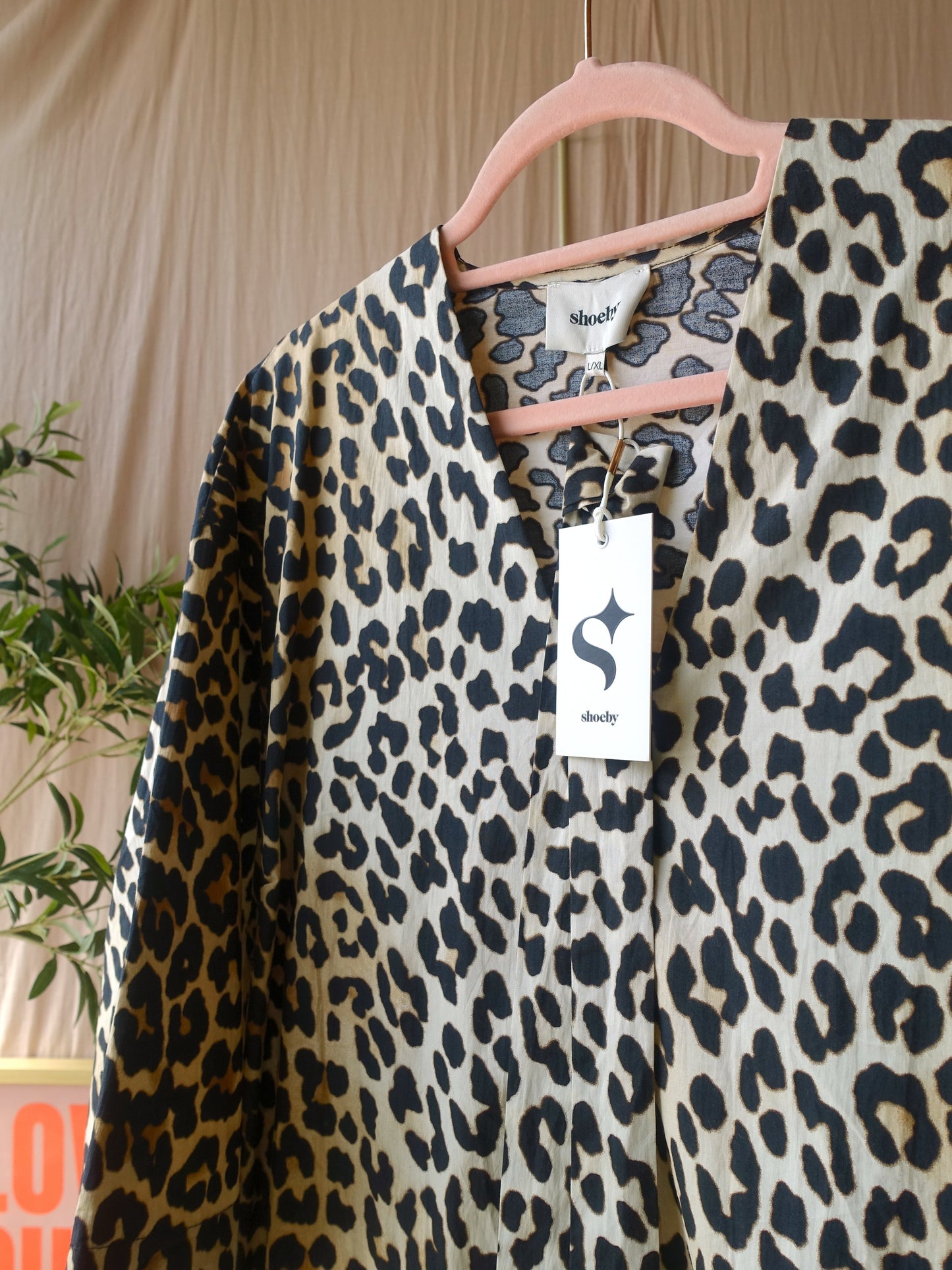 Shoeby leopard poplin cotton a-line jurk