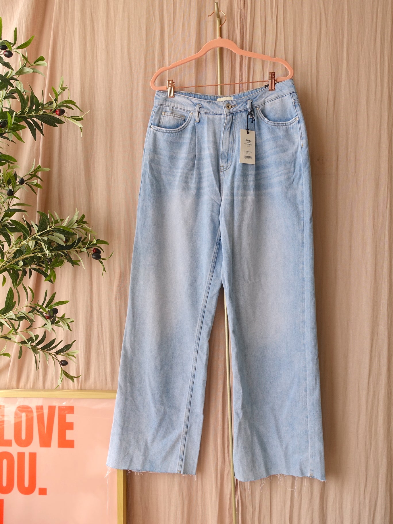 Shoeby x Lonneke Nooteboom wide leg high waist jeans