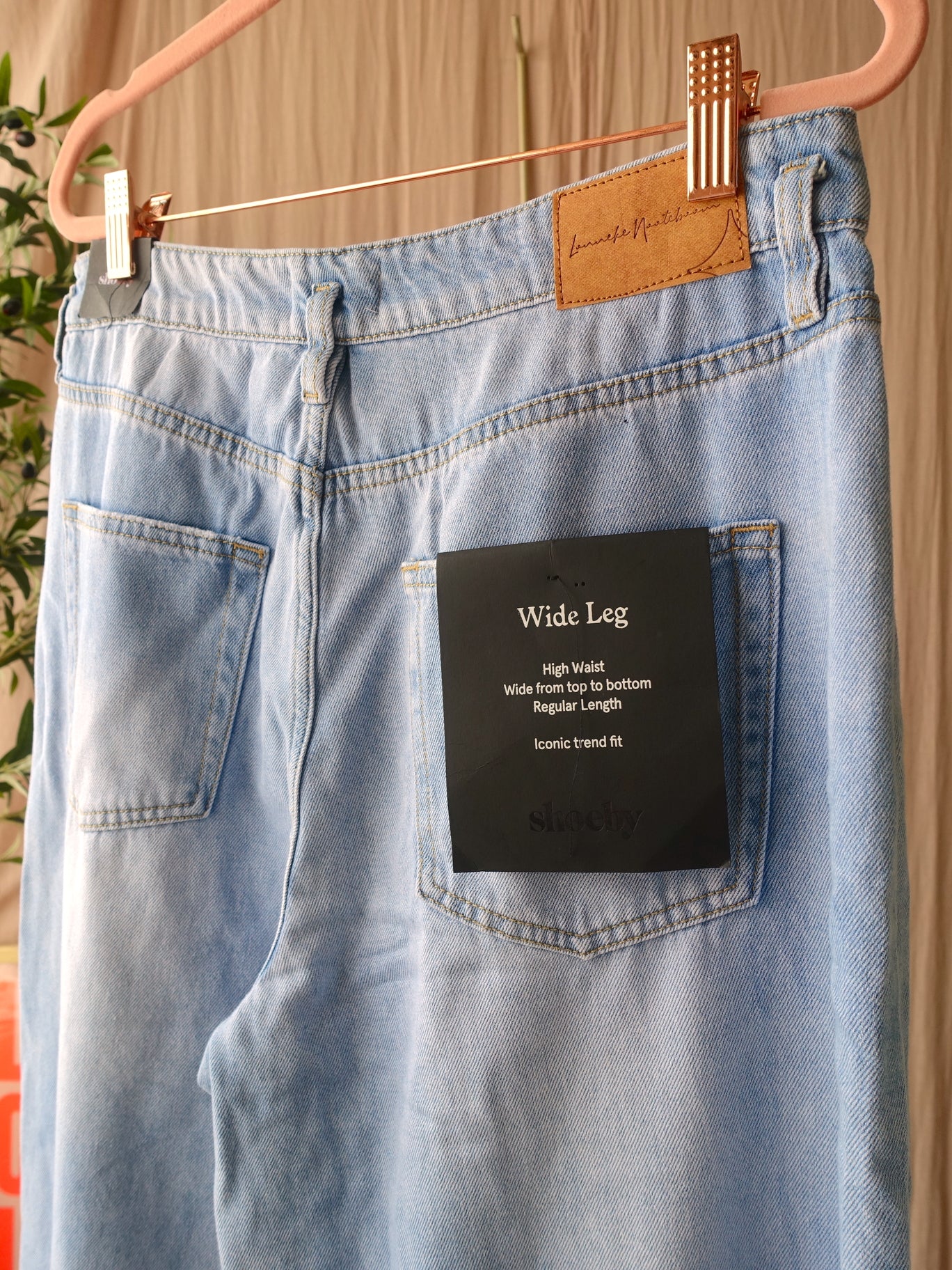 Shoeby x Lonneke Nooteboom wide leg high waist jeans