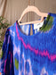 Shoeby printed pofmouwen top royal blue