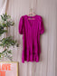 Shoeby ruffle puff sleeve jurk rose fuchsia