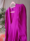 Shoeby ruffle puff sleeve jurk rose fuchsia