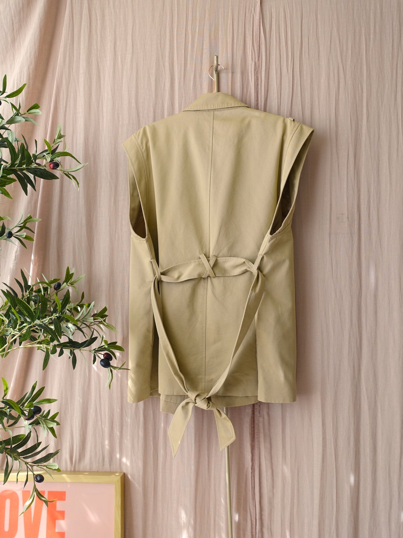 Shoeby trenchcoat gilet beige sand