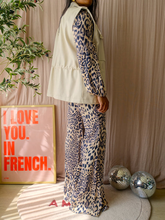 Shoeby vegan leather cargo gilet ecru