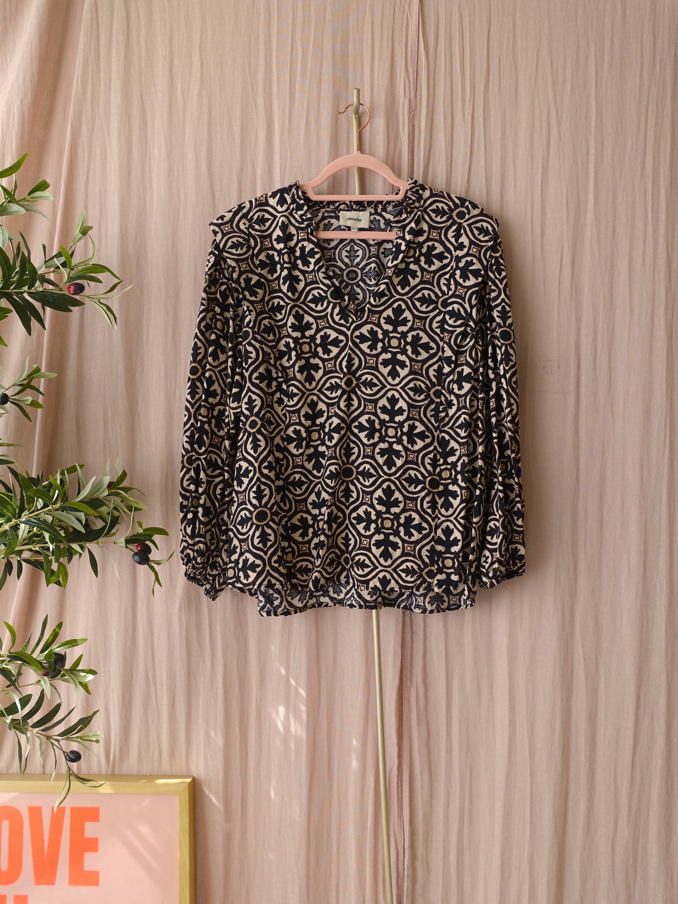 Shoeby sahara mandola top ecru / coffee