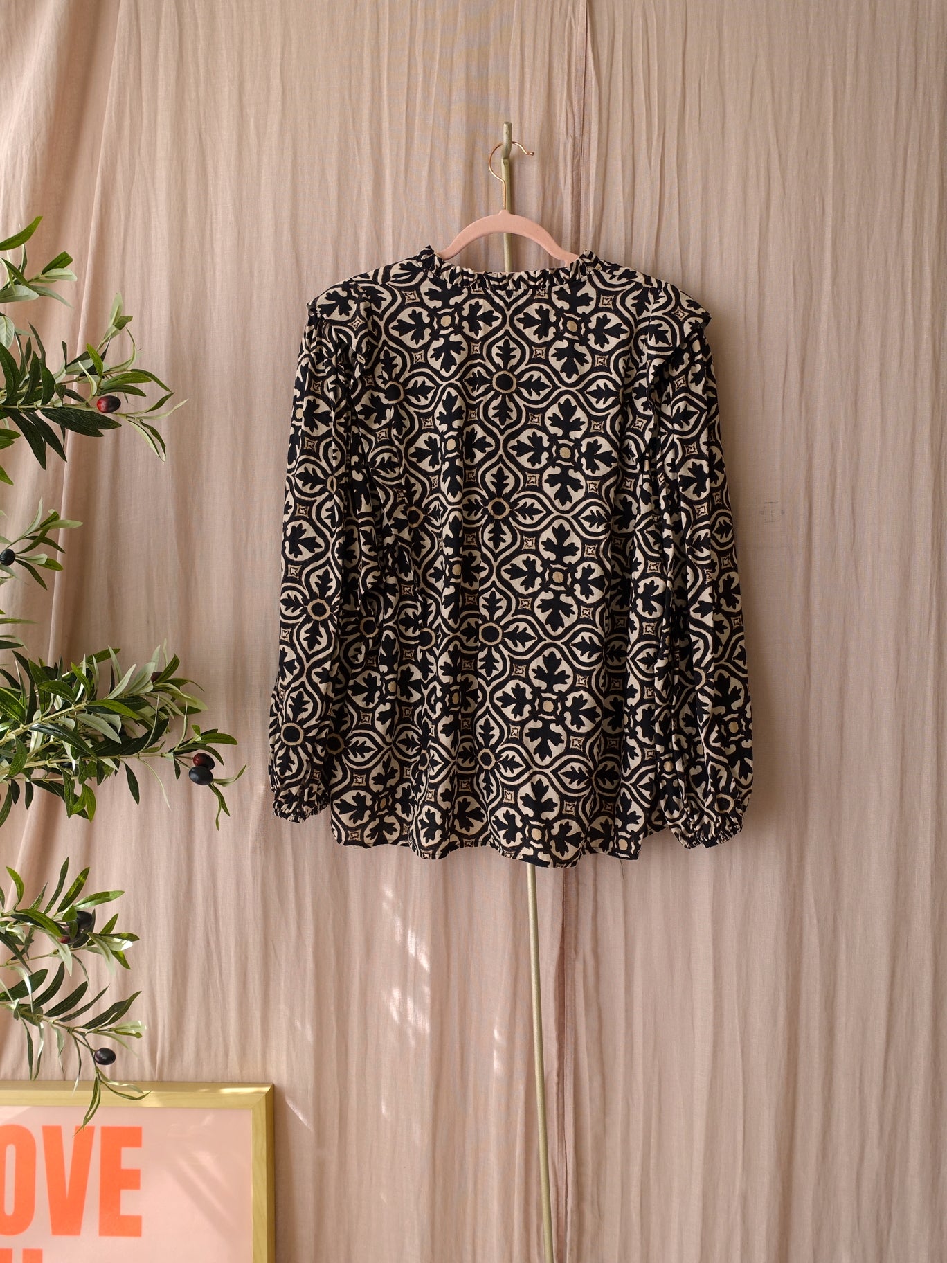 Shoeby sahara mandola top ecru / coffee