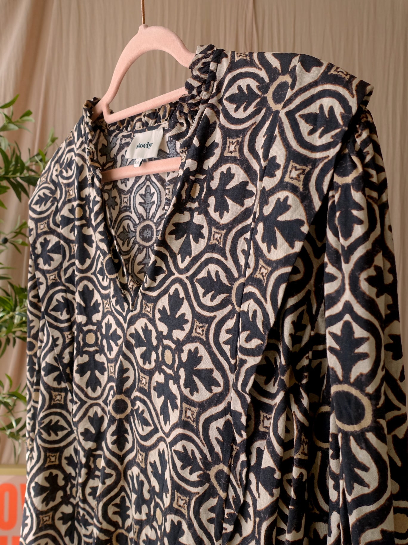 Shoeby sahara mandola top ecru / coffee