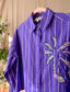 Shoeby cropped muse pinstripe shirt violet indigo