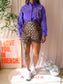 Shoeby cropped muse pinstripe shirt violet indigo