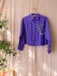 Shoeby cropped muse pinstripe shirt violet indigo