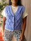 Silvercreek Phyllis cable gilet jacaranda