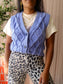 Silvercreek Phyllis cable gilet jacaranda