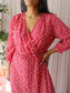 Sissy-Boy seersucker structured maxi jurk scarlet
