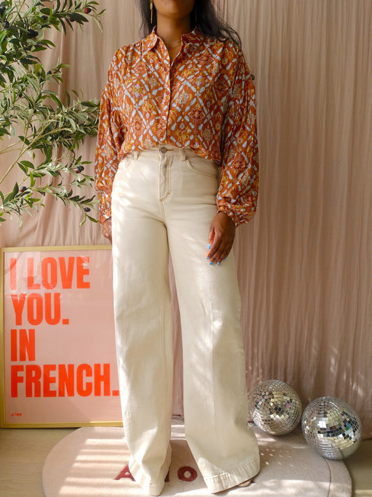 Sissy-Boy sherrie bohemian blouse caramel