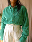 Sissy-Boy corduroy loose fit shirt court green