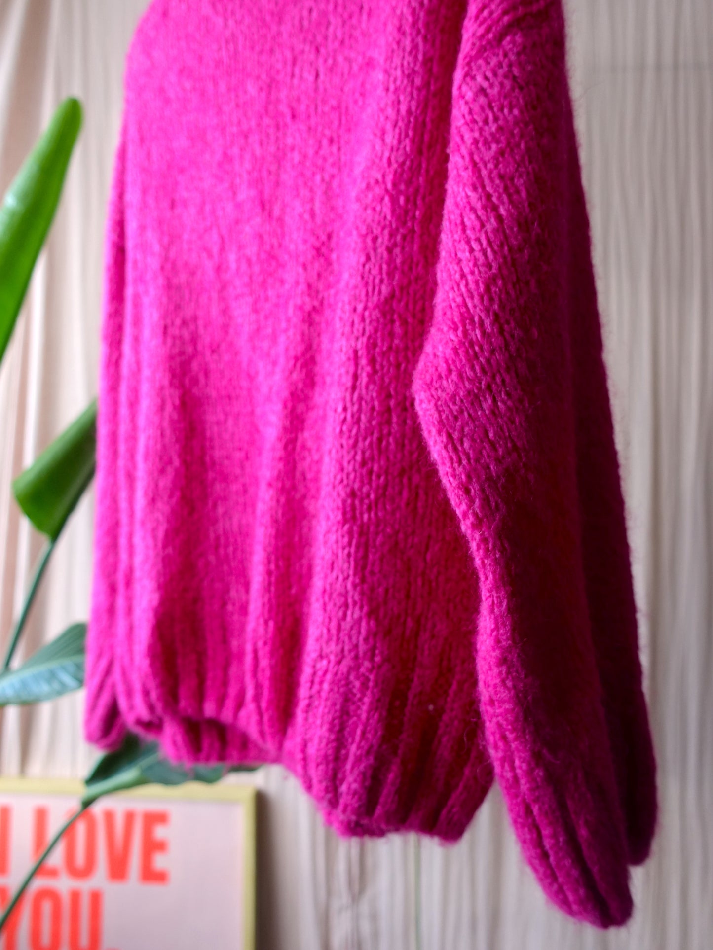 Sissy-Boy oversized wool knit fuchsia