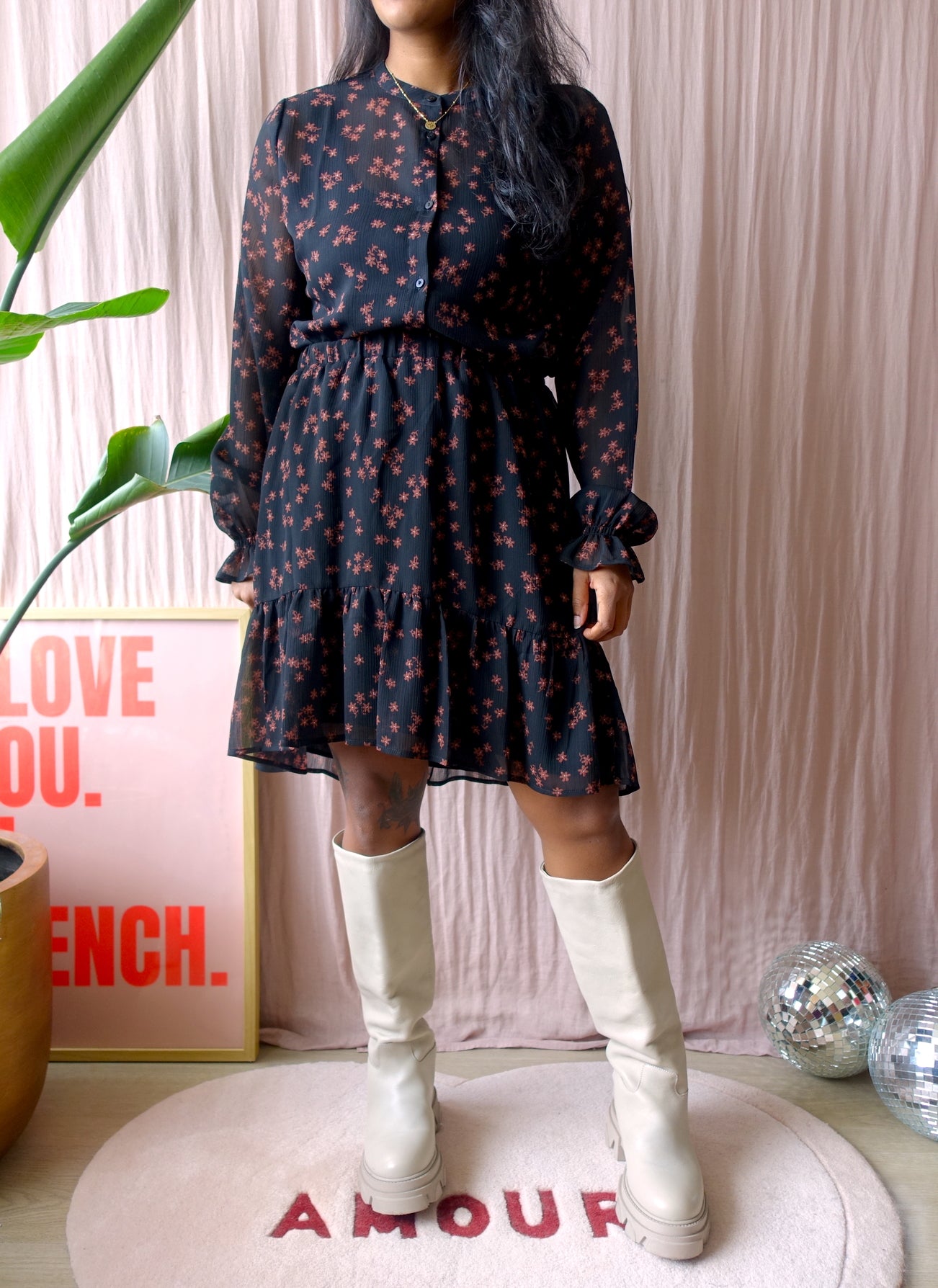 Sacha high leather chunky boots offwhite