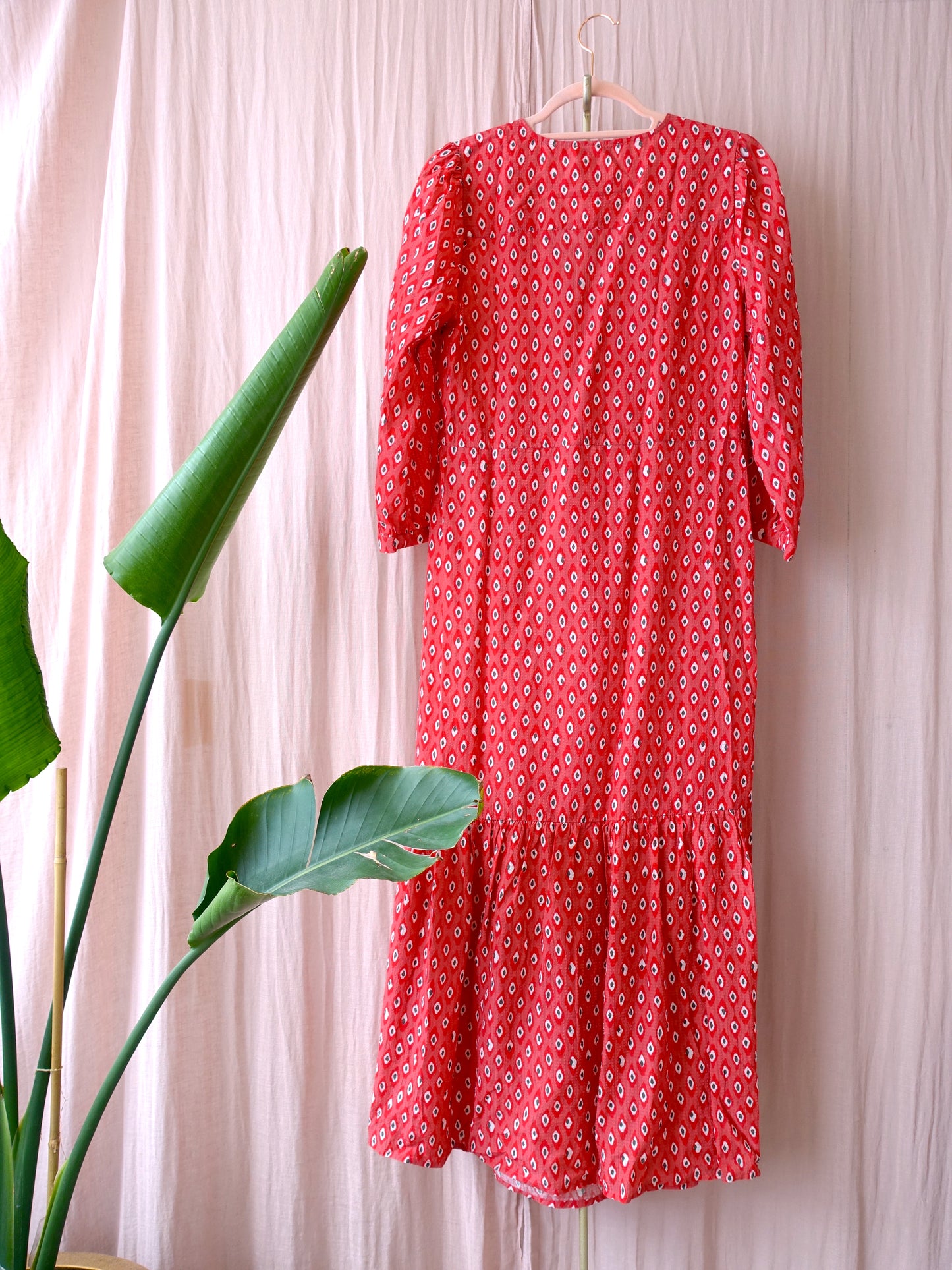 Sissy-Boy seersucker structured maxi jurk scarlet