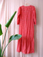 Sissy-Boy seersucker structured maxi jurk scarlet