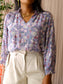 Sissy-Boy floral lurex top lila
