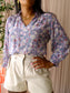 Sissy-Boy floral lurex top lila