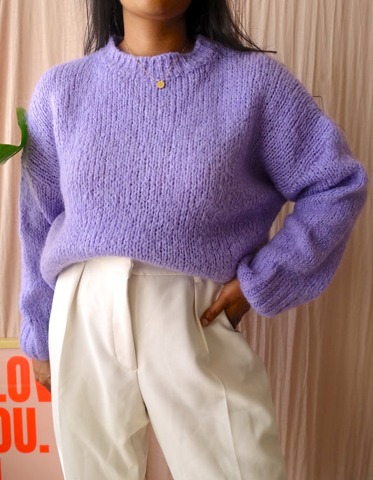 Sissy-Boy oversized mohairmix knit lila