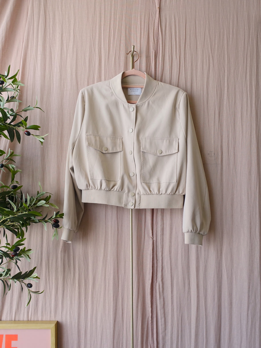 SisterS Point cropped bomberjack creme